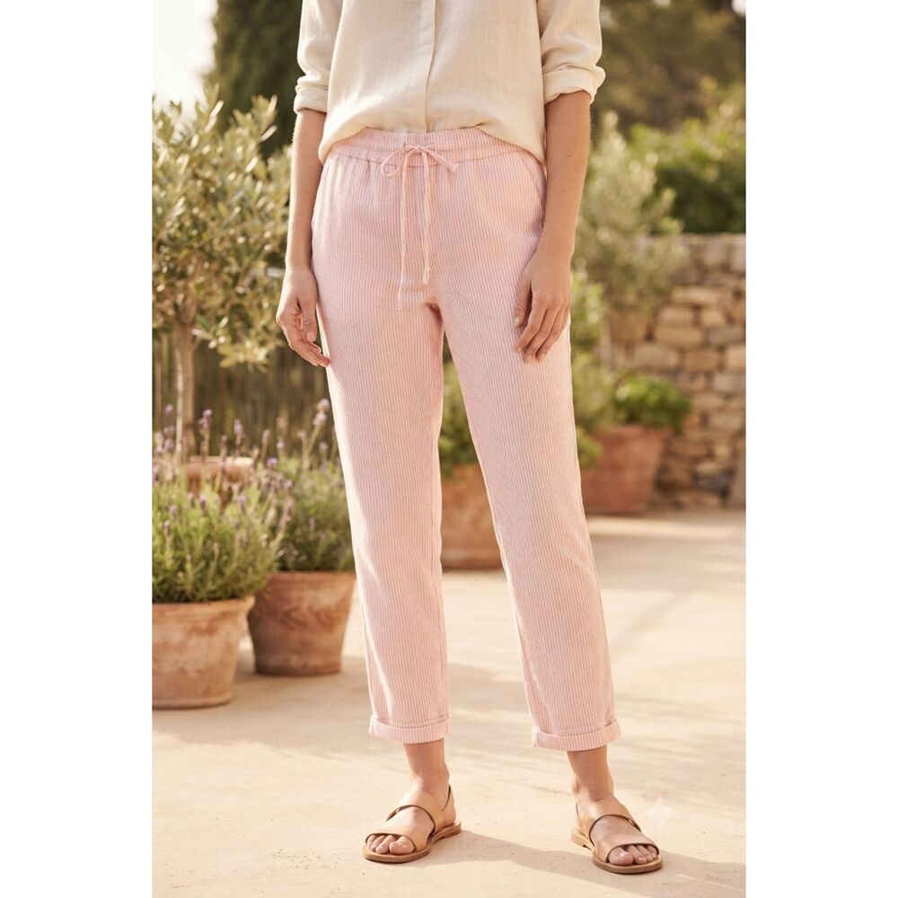 NWT J. Crew womens Striped Linen Pants Size 14